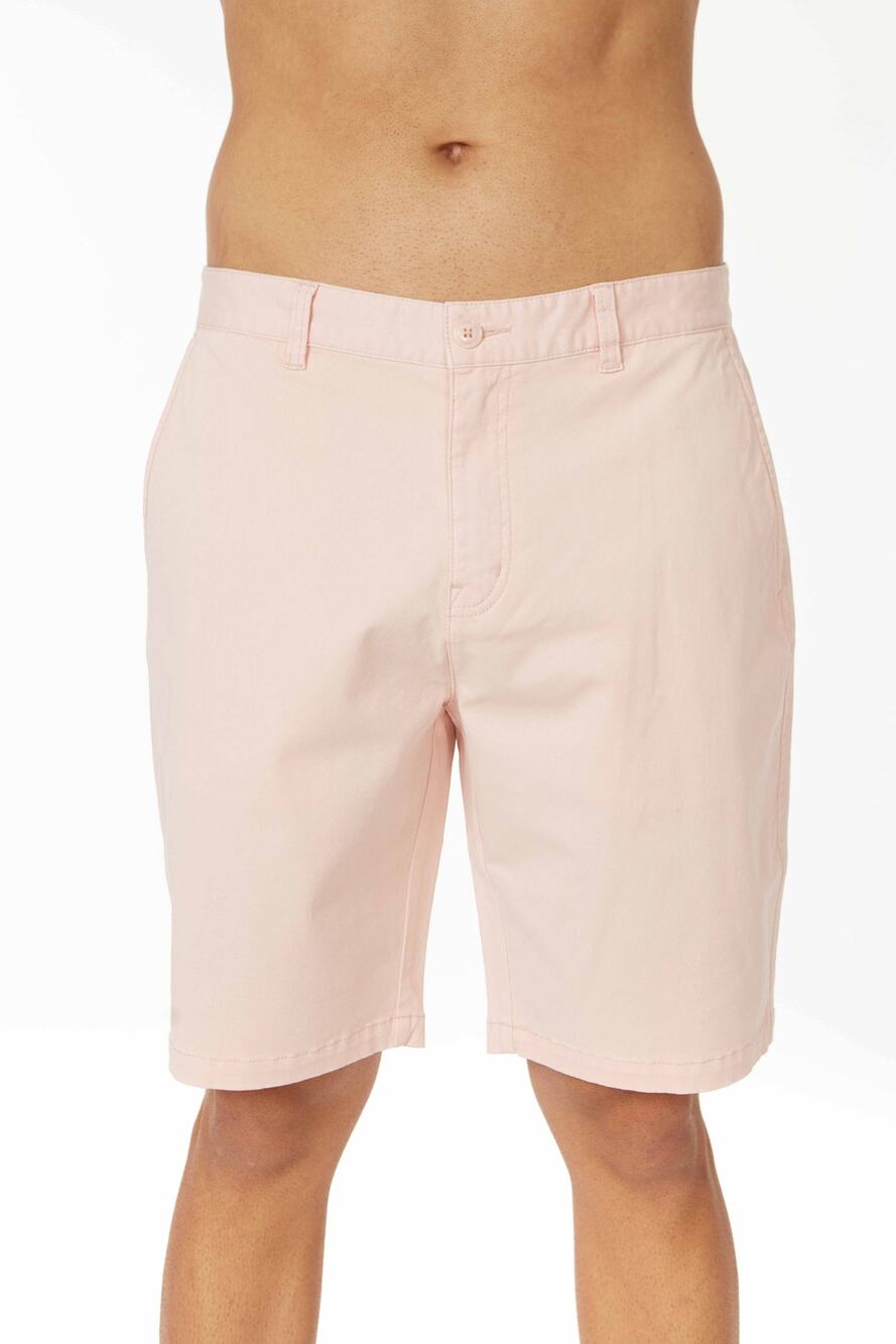 Men's Twill Summer Stretch 4 Pocket Chino Shorts-Pink